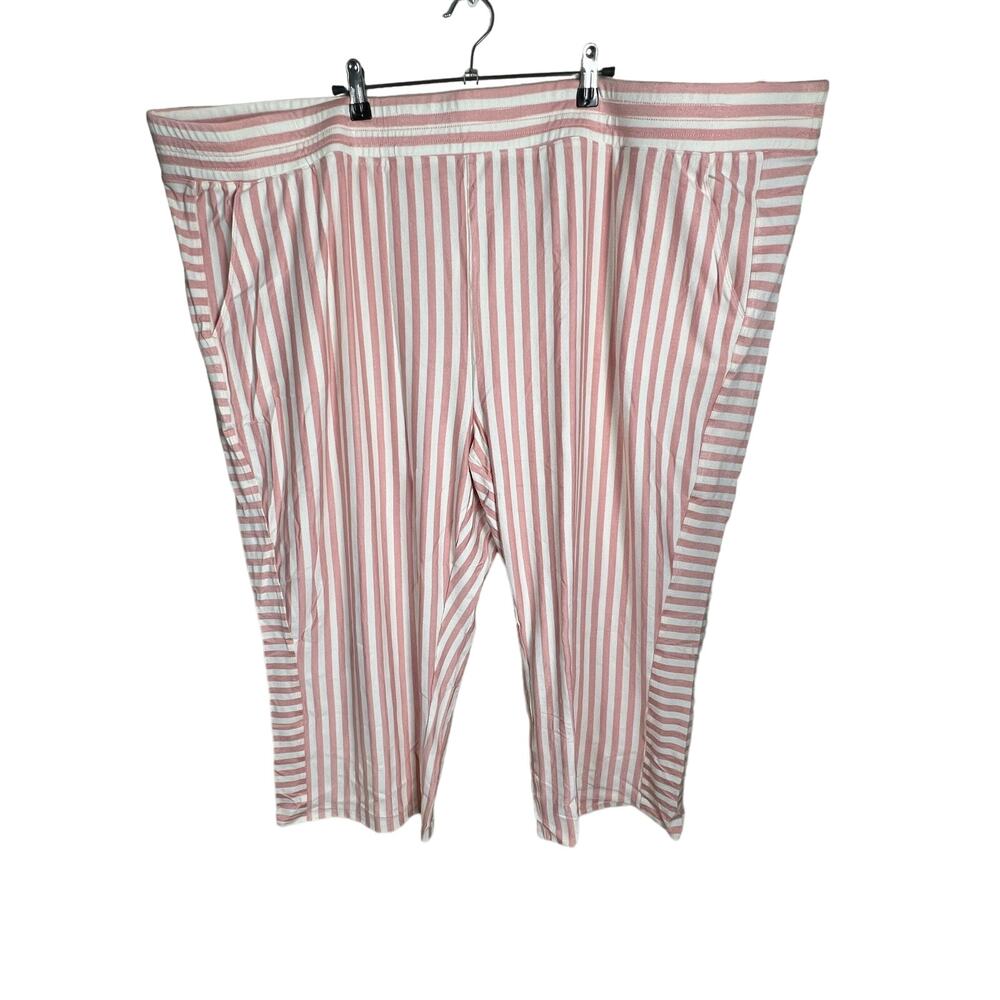 AnyBody Striped Textured Jersey Pull-On Pants NWOT ROSE PLUS SIZE 5X - Picture 4 of 7